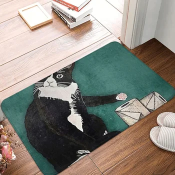 Кърпички за твоя задник, Моята жена, забавен подложка за вана, Черна котка, подложка за всекидневната, килим за тераси, за украса на дома