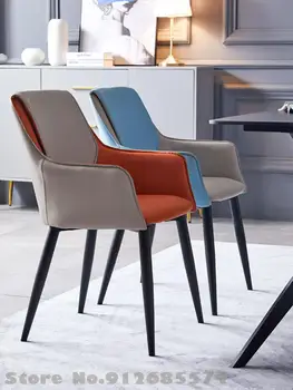 Nordic home ресторант мека чанта за хранене на стол с облегалка за грим стол за маникюр модерен минималистичен хотел кожен стол за водене на преговори
