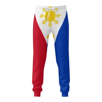 Мъжки спортни панталони с джобове под Флаг на Филипините, Джоггеры за бягане за Мъже, Спортни Всекидневни спортни панталони с завязками
