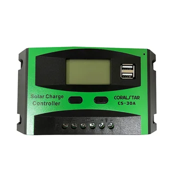 30A Слънчев PWM-контролер с два USB контролерите на слънчевата зареждане 12v24v
