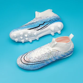 Професионални Футболни обувки с висок чучур За мъже И Жени, Качествени Детски футболни Обувки, нескользящие мъжки футболни Обувки, Голям Размер 35-47