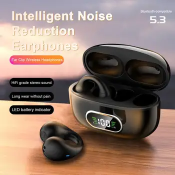 Слушалки с чип 5,3 Ниска консумация на енергия Висококачествени Слушалки безжични Слушалки с Hd-микрофон Bluetooth с led дисплей с чип 5,3
