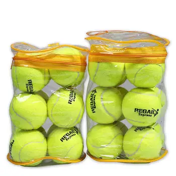Тенис топки 12 Опаковки Трайни топки за тенис под налягане, Тренировъчни тенис топки с висок отскок, Тренировъчни топки за тенис за начинаещи