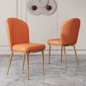 Дизайнерски Кухненски Столове Nordic Leather Мързел, Луксозни, Столове за трапезария, обзаведени с Модерни мебели за хола Casa Arredo MQ50CY