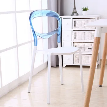 Трапезария стол в скандинавски стил, Творчески Прозрачен шезлонг, Пластмасов стол, Дизайнерски стол за преговори в дома на хол