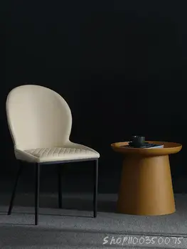 Произведено по поръчка Лесен Луксозно обяд стол в Скандинавски стил, Домашен модерен минималистичен маса за хранене, Дизайнерски италиански минималистичен стол
