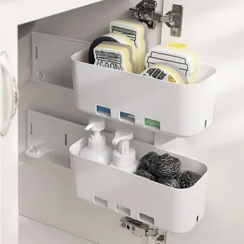 Кухненски шкаф с чекмедже, рафтове за съхранение, Мултифункционален чекмеджето без перфорация, чекмеджето за съхранение, рафтове за съхранение