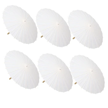 Хартиен чадър за партита, Бамбукови чадъри за булчински душ, Централните части, подпори за фотосесия 84 см