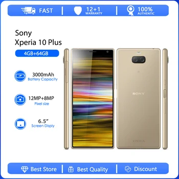 Sony Xperia 10 Plus I3213 I4213 Възстановени-Оригинален Отключени 4G 64GB 4GB RAM Android 12MP 6,5 