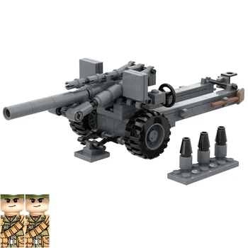 Военно Оръжие M1A1 155 мм Гаубица Градивен елемент Играчка за Областта Артилерийски батальон Креативен Подарък за Деца от 2 Войници