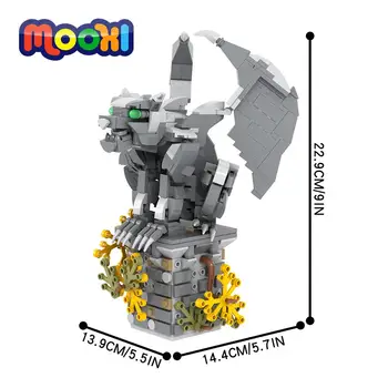 MOOXI Играта Гаргойл Чудовище Фигурка Модел Градивен елемент Тухлена Модел на Развитие Играчка За Деца DIY Подарък Сглобяване на Детайли MOC1120
