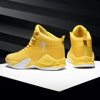Basket Homme 2023, Мъжки баскетболни обувки, Баскетболни маратонки, Дамски спортни обувки, маратонки за момчета и момичета, фитнес-треньори, Голям размер 36-45, жълти обувки