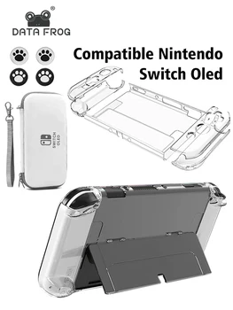 Калъф за носене DATA FROG е Съвместим-Nintendo Switch OLED Защитен калъф Чанта за съхранение на Аксесоари за конзоли Switch OLED