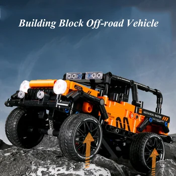Технически Авто градивен елемент на Серията City Jeep SUV Speed Racing MOC Vehicle Bricks 502ШТ + за приятелите на Момчетата си САМ 