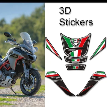 Мотоциклетни Етикети, Етикети На Газ, течно гориво, Комплект Наколенников За Ducati MULTISTRADA 1260 1260 S S, Облицовка На Резервоара Дръжки
