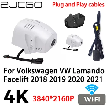 ZJCGO 4K 2160P Автомобилен Видеорекордер Dash Cam Камера, видео Рекордер, Щепсела и да Играе за Volkswagen VW Lamando Лифтинг 2018 2019 2020 2021