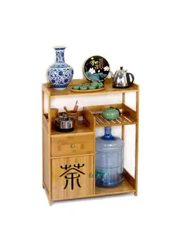 Кафяви рафтове за питейна вода, бамбук стелажи, рафтове за багаж, дървен принтер, кухненски рафтове, бюро mobile