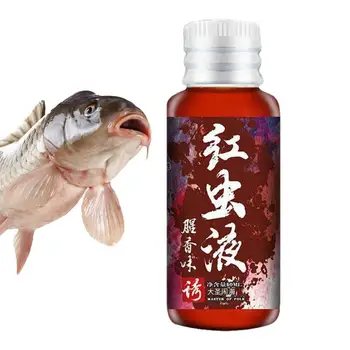 Червена червячная течност с суперэффективным натурален мирис на стръв за Риба аттрактант 60 мл Рибен Аттрактант Течна Риболовна стръв с аромат на каракуда