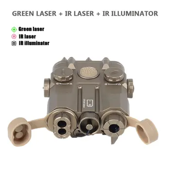 LS-M3 Laserspeed Черен /КАФЯВ /FDE Двухлучевой Зелен + Лазерен мерник IR насочване + ИНФРАЧЕРВЕН лазерен осветител с нов превключвател на налягане