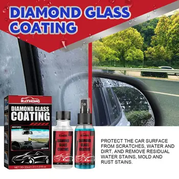 1 Комплект Полезен diamond покритие за стъкло Широко приложение Спрей за покриване на автомобила Защитен Грижи За автомобила Diamond средство за покриване на стъкло