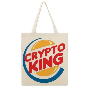 Холщовая чанта-тоут, двойна Крипто-Кралската графична Реколта чанта с високо Качество, холщовая чанта, Ботаническата раница