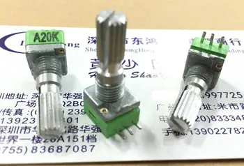 2 бр./лот Тайван ALPHA alfa RK097 вид точност потенциометър A20K с една ос с дължина 20 мм, потенциометър усилвател на мощност