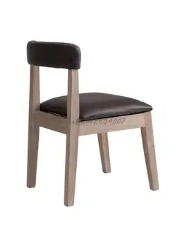 Обикновен модерен просто и старомодно текстилен стол за хранене, за ресторанта, всекидневни кафе стол, Западен стол от масивно дърво