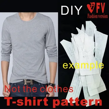 Фигура за разкрой дрехи, изработени по поръчка мъжки трикотажная тениска с дълъг ръкав, есен облекло, физически проба хартия 1: 1 ATX-8