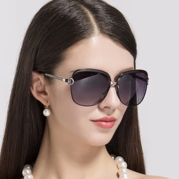 Слънчеви очила с градиентной пеперуда, дамски поляризирани луксозни vintage слънчеви очила с UV400, дамски очила с големи рамки
