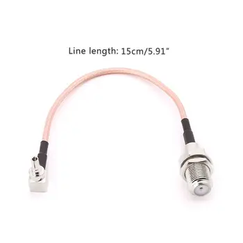 F Тип жена до CRC9 мъжки десен кабел RG316 с косичкой 15 см за Huawei