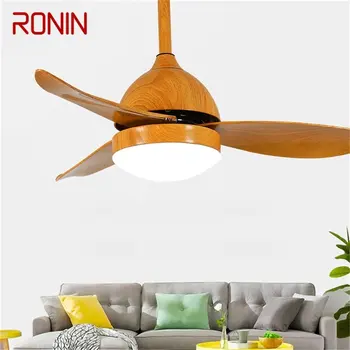 Прост вентилатор на тавана RONIN с дистанционно управление Модерна светодиодна лампа за дома, трапезария, спалня