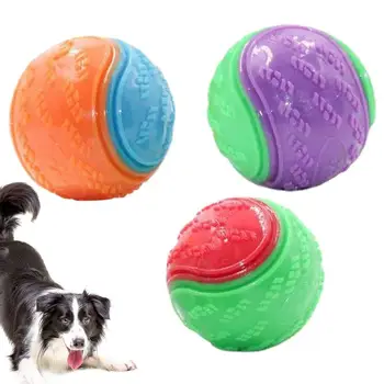 Топка за дресура на кучета, Тенис топки за кучета, Кучешки Писклив играчки за агресивни жевунов, Трайни куче детски играчки за дъвчене за кучета големи и средни породи