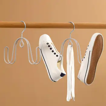 Шкаф-органайзер за обувки Ефективни решения за съхранение на обувки, сушилни с двойни куки за спални, Организатор за гардероба