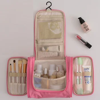 Три външни козметични чанти, Подвесная Водоустойчива чанта за съхранение на козметика, Преносими Пътни чанти за багаж, Женствена чанта за тоалетни принадлежности с Голям капацитет