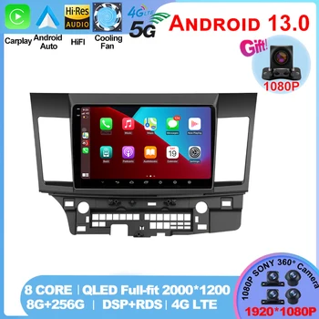 За MITSUBISHI LANCER въз основа на 2007-2012 4G + WIFI Авто Android 13 Мултимедиен 10.1-инчов 2 Din радио-видео плейър GPS Carplay