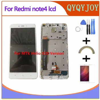 Висококачествен LCD дисплей + Дигитайзер С Докосване на екрана В Събирането на Мобилен телефон Xiaomi Redmi Note 4 Hongmi Note4 MTK Хелио X20 С Рамка