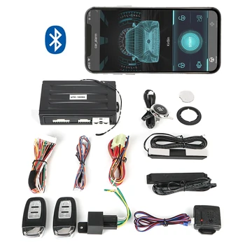 Автомобилен Стартер с Интелигентен ключ, Аларма, Bluetooth, автоматично стартиране, Бутон за автоматичен старт, Бутон за изключване, Система бесключевого достъп, Автомобилни Аксесоари, Skit