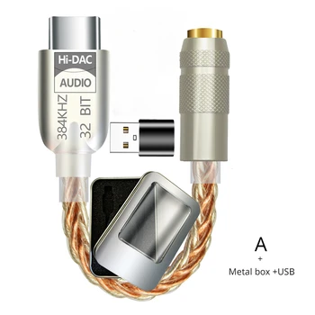 ALC5686 USB Type C до 3,5 мм КПР за слушалки Amplifie Усилвател за слушалки Цифров декодер AUX аудио кабел OTG адаптер конвертор Android