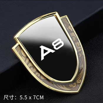 Стикер с логото на страничната част на каросерията на автомобила, щит за полагане на автомобила, емблема, икона на стикер на прозореца на колата за Audi a8, автомобилни аксесоари