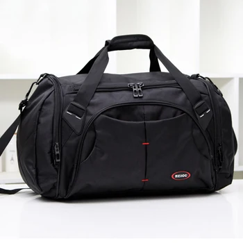 Нова мода мъжка спортна чанта за спорт на открито с джоб за обувки, Водоустойчив Оксфорд пътна чанта, Черна чанта за багаж с голям капацитет XA277F