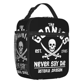 The Goonies/ Реколта термоизолированные чанти за обяд с логото на Never Say Die Skull, преносим контейнер за обяд за пикник на открито, кутия за храна