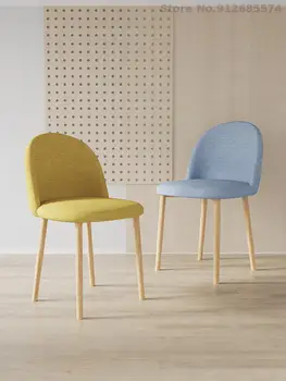 Работен стол с облегалка домашен скандинавски минималистичен стол за грим в спалнята мрежа за преговори известни личности плат за кабинета маса за хранене, стол