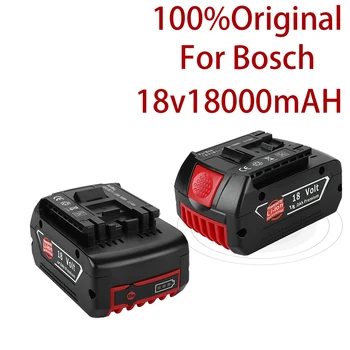 18 18 000 mah Акумулаторна батерия за Bosch 18 Резервна батерия 6.0 A Преносим заместител на Bosch BAT609 Светлинен индикатор