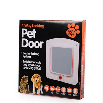 Запираемая флип-надолу врата за котки, портал за кученца, Сигурна флип-надолу врата, подходяща за стени или врати, заключване за коте, куче, домашен любимец