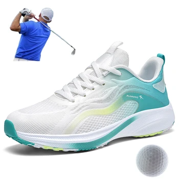 Големи 47 48 Мъжки обувки за голф, удобни маратонки за бягане, мъжки окото дишащи обувки за голф, спортен треньор