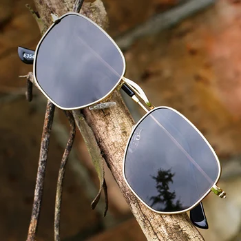Полигональные ретро Поляризирани Слънчеви Очила, Поляризирани Огледални Слънчеви очила, изработени по поръчка, Късогледство от Минус Рецепта лещи от-1 до-6