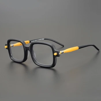 Стилни Квадратни Очила в стил steampunk от KUB Germany, Слънчеви очила старши Дизайнер на Класическа Ретро очила за оптична Късогледство, Слънчеви Ацетатные очила
