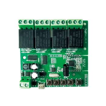 Zigbee + RF433 4-лентов Модул за управление на самоблокирующимся ключа 