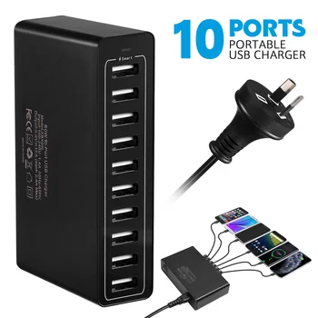 10-Портов USB-станция за зареждане на Няколко устройства, Многопортовый Бърз Hub