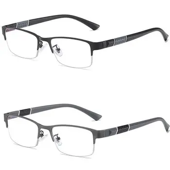 Блокиране на сини лъчи Антисиний светлина Очила За четене Свръхлеки Квадратни Очила в полурамке Защита на очите Метални Очила за далекогледство